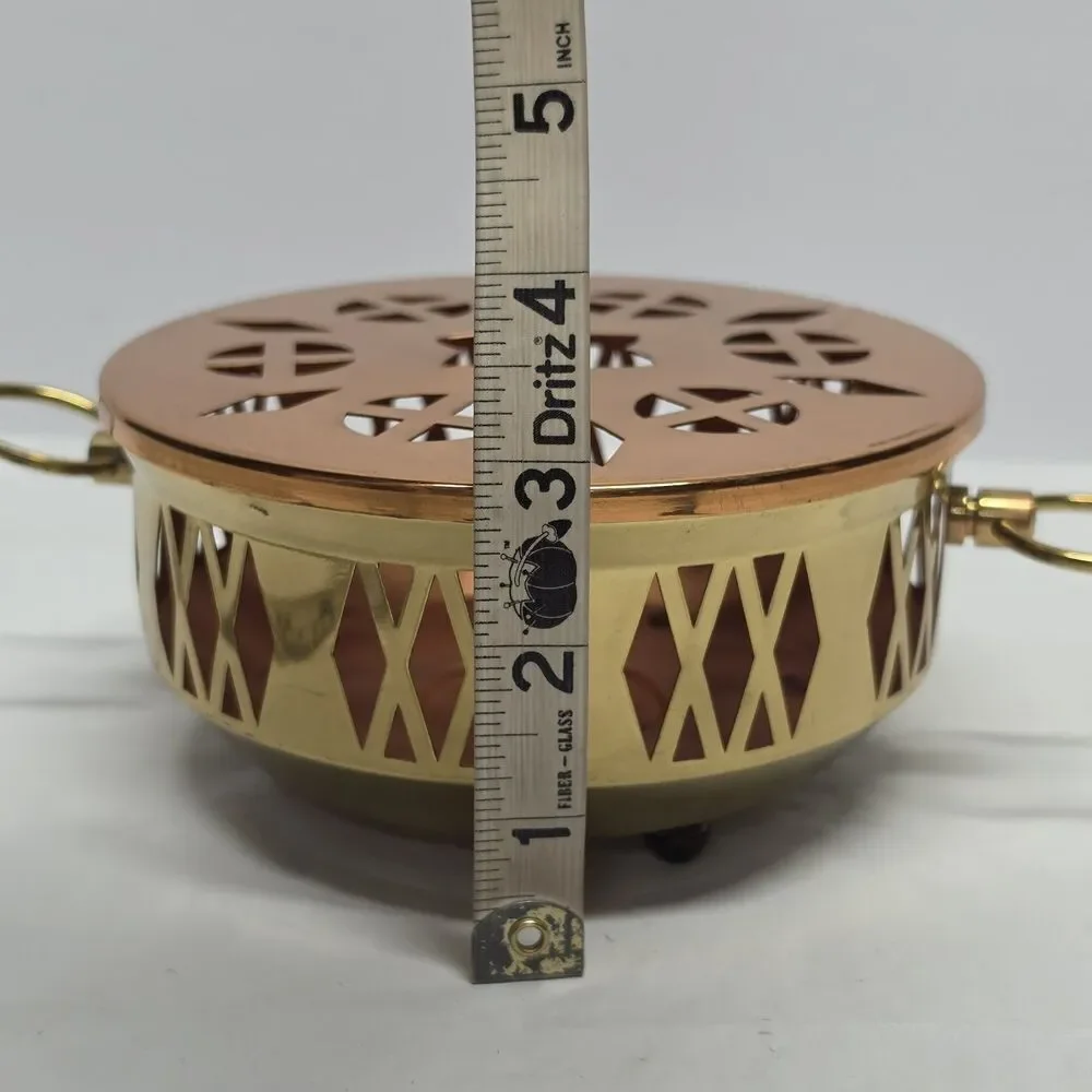 Vintage Copper Brass Teapot Warmer Boho Retro Tea Coffee Kitchen Decor Holland